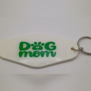 Motel Room Keychain Retro Styled Green And White Dog Mom Keychain